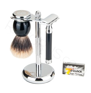 Klasik Tıraş Seti, Siyah - Thumbnail