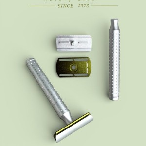 Parker AeroShave Double Edge Safety Razor, Long Handle - Thumbnail
