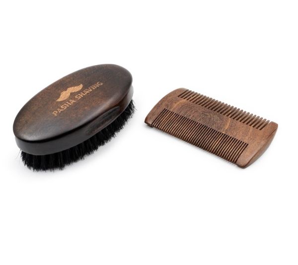 Pasha Shaving Beard Brush & Comb