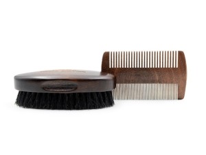 Pasha Shaving Sakal Fırçası ve Tarağı, Sandal Ağacı - Thumbnail