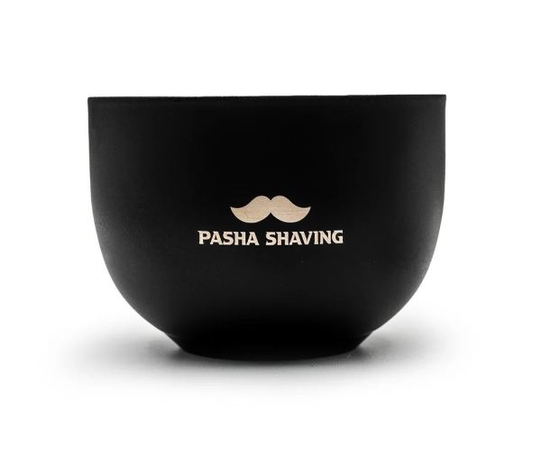 Pasha Shaving Stainless Steel Shaving Bowl, Black