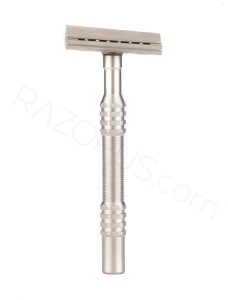 Pearl Shaving - Pearl L-65 Semi-Slant Klasik Tıraş Aleti, Paslanmaz Çelik Saplı