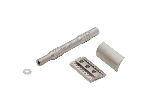 Pearl L-65 Semi-Slant Safety Razor, Stainless Steel Handle