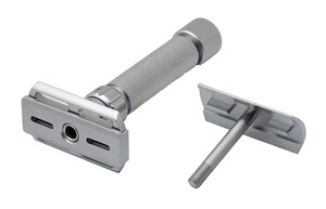 Pearl Shaving Flexi Adjustable Safety Razor, Chrome - Thumbnail