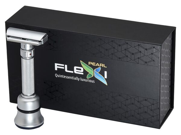Pearl Shaving Flexi Adjustable Safety Razor, Chrome