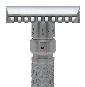 Pearl Shaving Flexi Adjustable Safety Razor, Open Comb, Chrome - Thumbnail