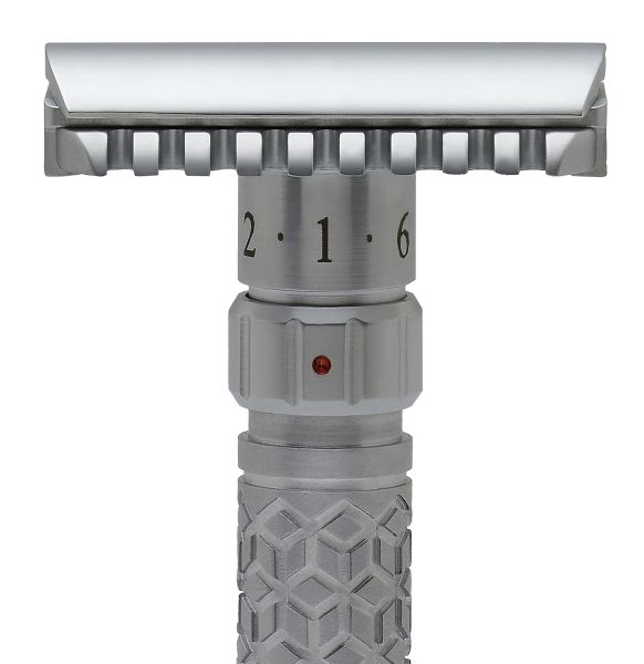 Pearl Shaving Flexi Adjustable Safety Razor, Open Comb, Chrome