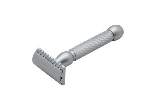 Pearl Shaving Hammer Double Edge Safety Razor, Matte Chrome - Thumbnail