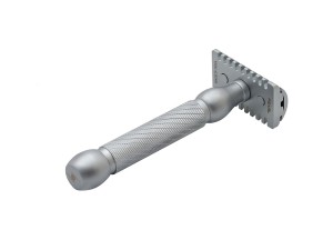 Pearl Shaving Hammer Double Edge Safety Razor, Matte Chrome - Thumbnail