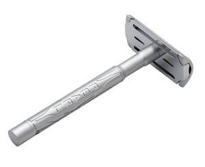 Pearl Shaving K2 Closed Comb Safety Razor, Dual Handle, Matte Chrome - Thumbnail
