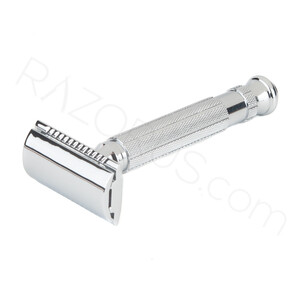 Pearl Shaving L-55 Closed Comb Safety Razor, Chrome - Thumbnail