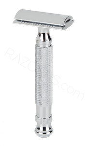 Pearl Shaving L-55 Closed Comb Safety Razor, Chrome - Thumbnail