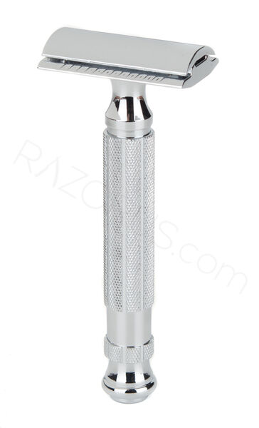 Pearl Shaving L-55 Closed Comb Safety Razor, Chrome