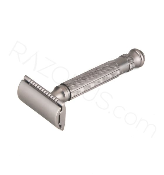 Pearl Shaving L-55 Closed Comb Safety Razor, Graphite