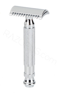 Pearl Shaving L-55 Open Comb Safety Razor, Chrome - Thumbnail