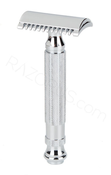 Pearl Shaving L-55 Open Comb Safety Razor, Chrome