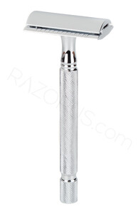 Pearl Shaving SS-04 Closed Comb Safety Razor, Chrome - Thumbnail