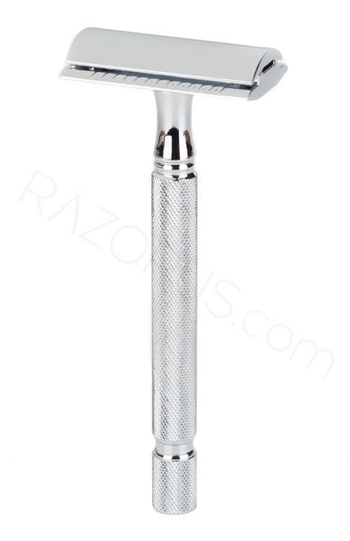 Pearl Shaving SS-04 Closed Comb Safety Razor, Chrome