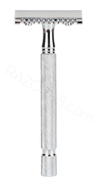 Pearl Shaving SS-04 Open Comb Safety Razor, Chrome