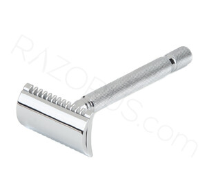 Pearl Shaving SS-04 Open Comb Safety Razor, Chrome - Thumbnail