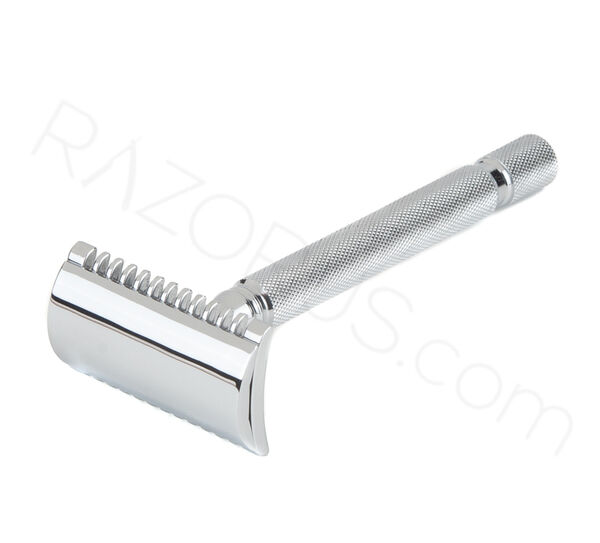 Pearl Shaving SS-04 Open Comb Safety Razor, Chrome