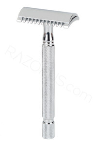 Pearl Shaving SS-04 Open Comb Safety Razor, Chrome - Thumbnail