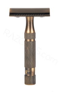 Pearl Shaving SSH-05 Closed Comb Safety Razor, Antique Brass - Thumbnail