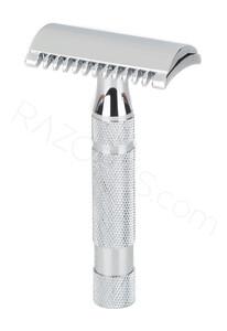 Pearl Shaving SSH-05 Open Comb Safety Razor, Chrome - Thumbnail