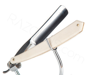 Pradat-Brun Straight Razor, Bone - Thumbnail