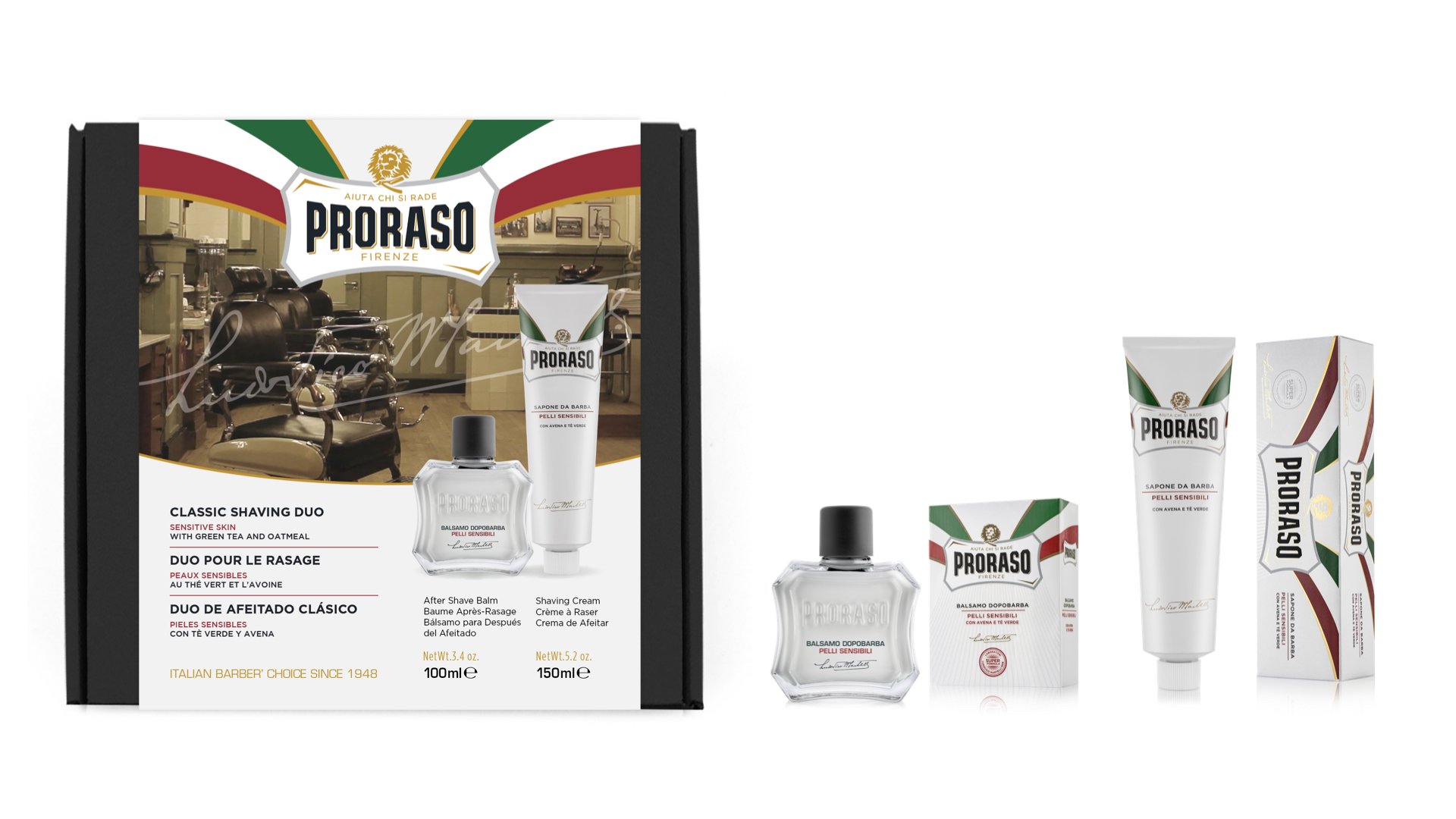 Proraso Kit pour le rasage peaux sensibles