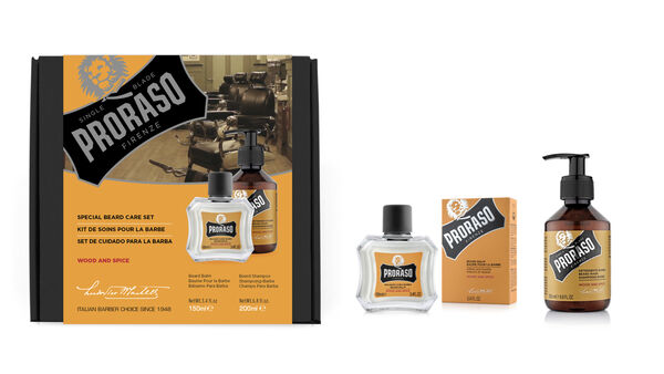 Proraso Duo Gift Pack, Wood & Spice, Beard Wash & Balm