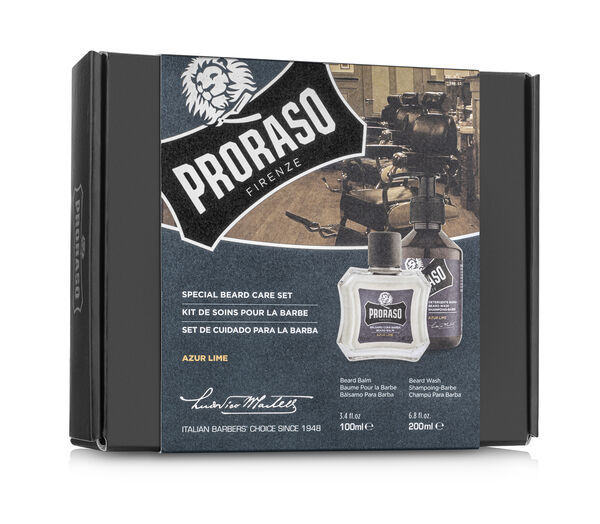 Proraso Duo Hediye Seti, Azur Lime Sakal Şampuanı & Balsamı