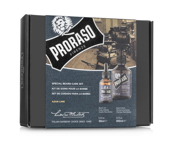 Proraso Duo Hediye Seti, Azur Lime Sakal Şampuanı & Yağı