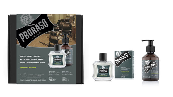 Proraso Duo Hediye Seti, Cypress & Vetyver Sakal Şampuanı & Balsamı