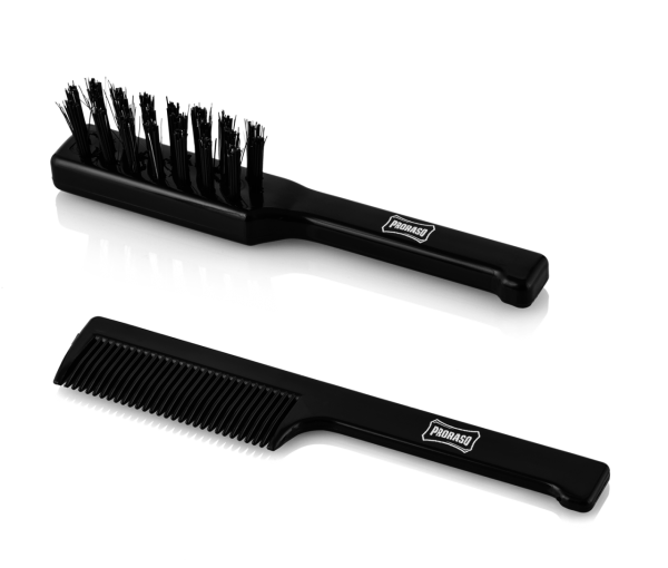 Proraso Moustache Comb & Brush, Black