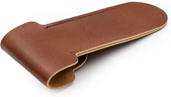 Safety Razor Head Sheath, Brown, Leather