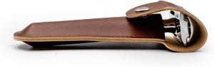 Safety Razor Head Sheath, Brown, Leather - Thumbnail