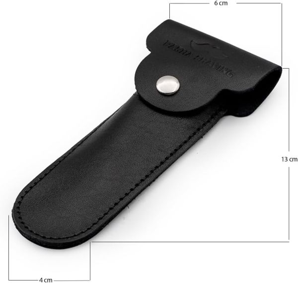 Safety Razor Head Sheath, Brown, Leather