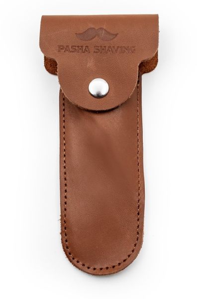 Safety Razor Head Sheath, Brown, Leather