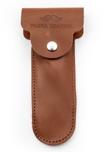 Safety Razor Head Sheath, Brown, Leather - Thumbnail
