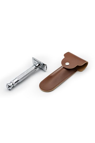 Safety Razor Head Sheath, Brown, Synthetic