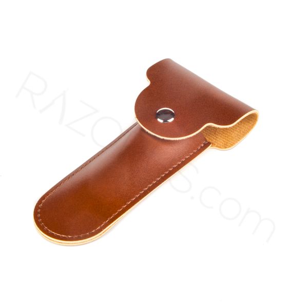 Safety Razor Head Sheath, Brown, Synthetic