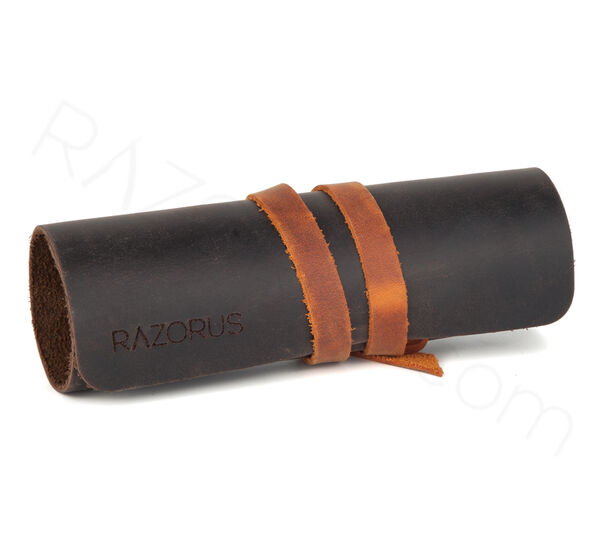 Shaving Brush Leather Roll