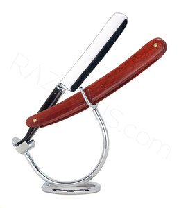 Solingen Straight Razor, Padauk Wood - Thumbnail