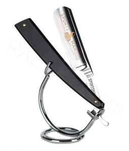 RAZORUS.com - Sportsman 720/1 Straight Razor, Ebony Wood
