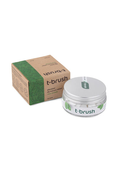 T-Brush Toothpaste Tablet, Mint Flavored (Fluoride free)