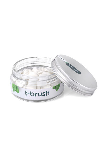 T-Brush Toothpaste Tablet, Mint Flavored (Fluoride free)