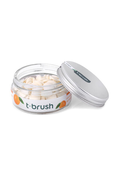 T-Brush Toothpaste Tablet, Orange Flavored (Fluoride free)