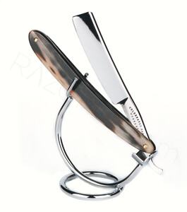 The Old English Razor Straight Razor, Horn - Thumbnail