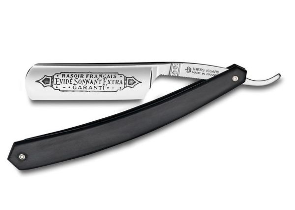Thiers Issard 1196 Evide Sonnant Extra Straight Razor, Black Horn